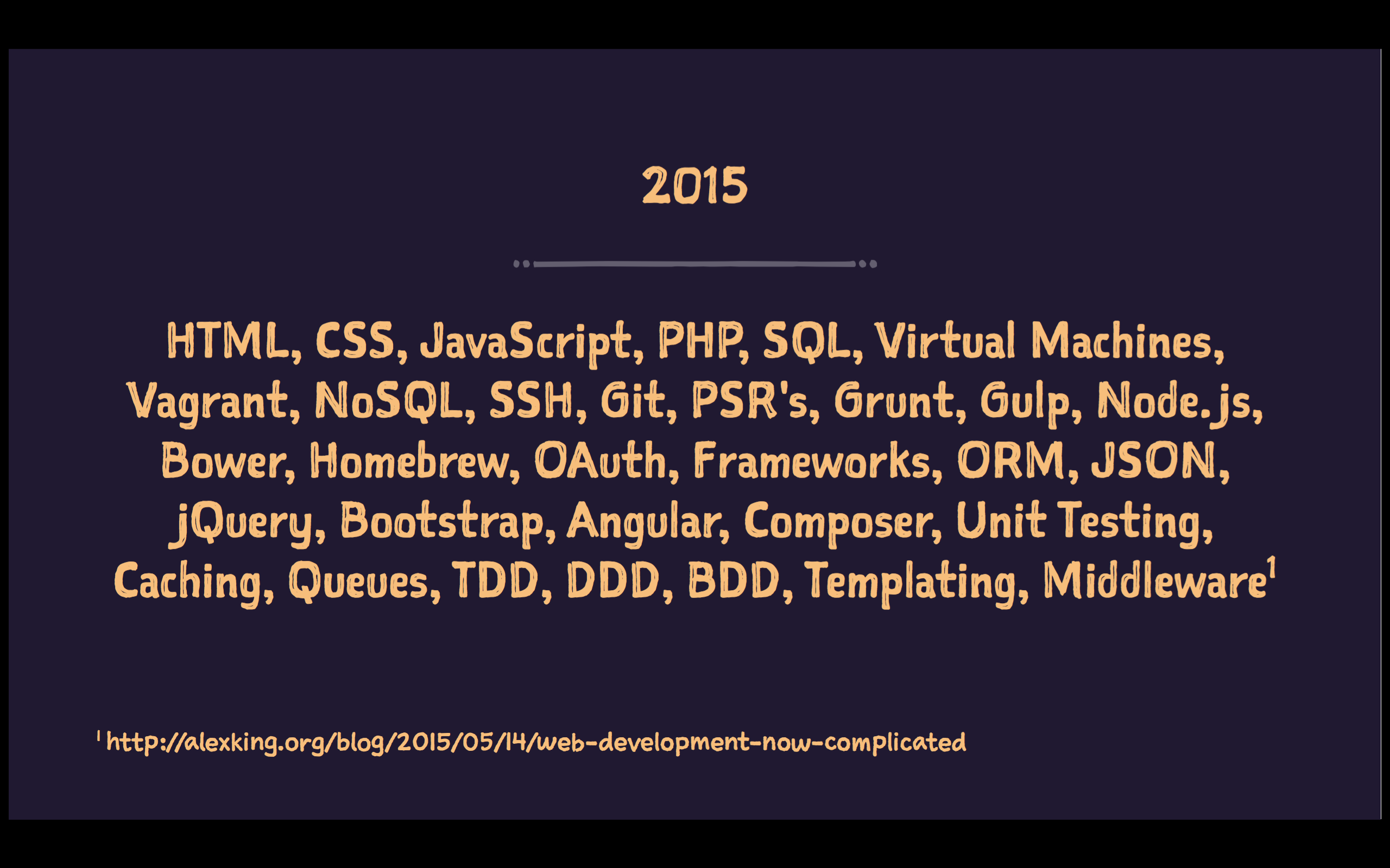 Web Programming in 2015
